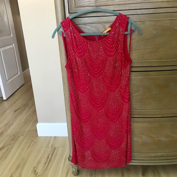 Alice and Olivia red sequined dress, size 4 - Picture 2 of 7